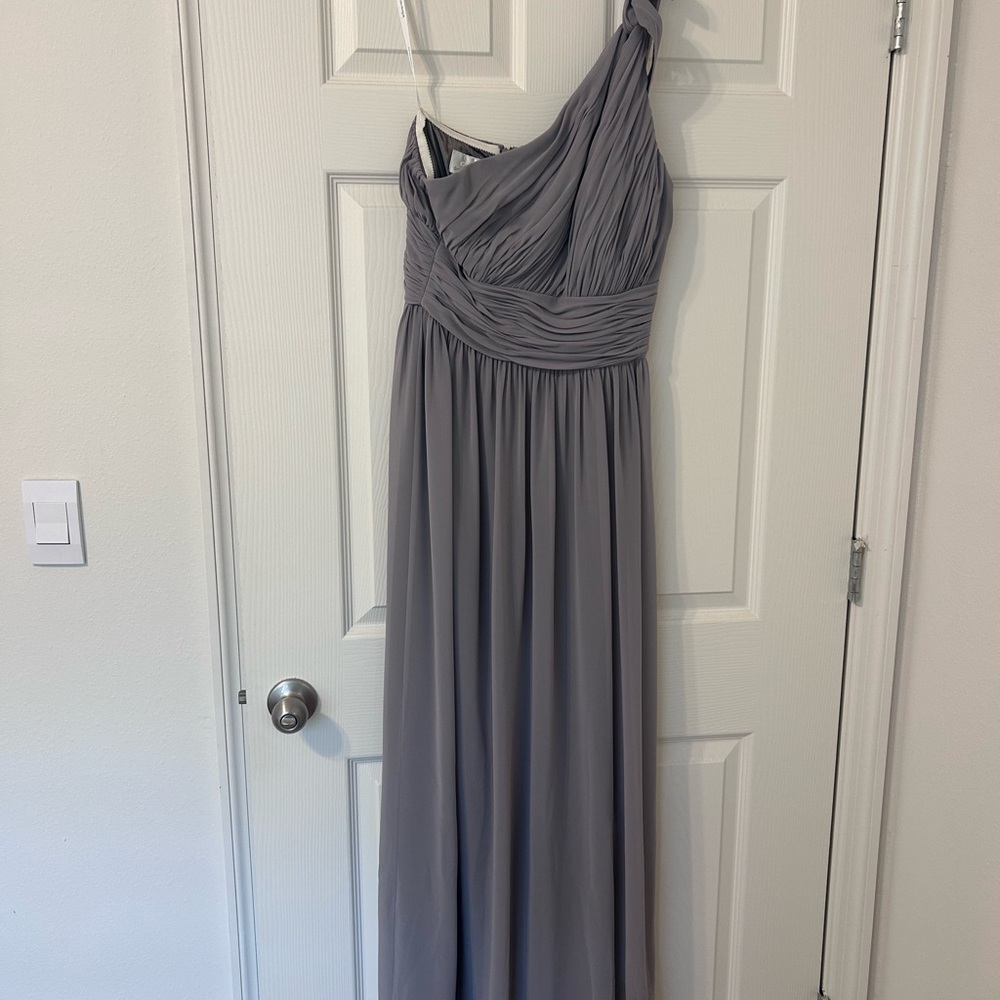Donna Morgan One-Shoulder Gray Dress